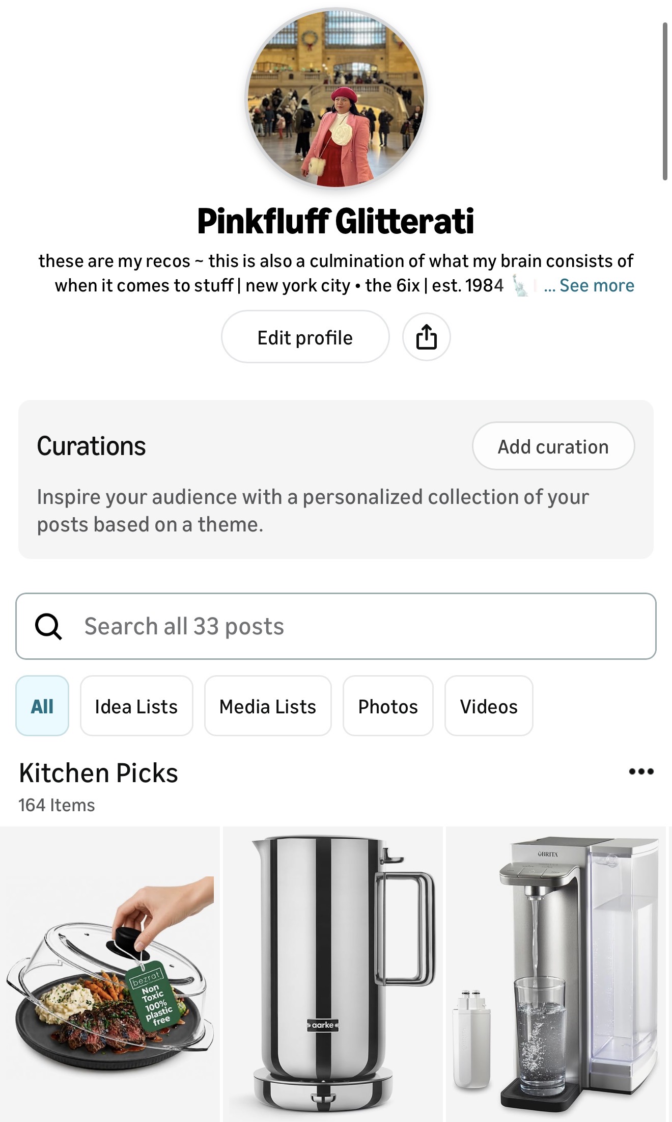Preview of Dee’s Amazon storefront and kitchen picks