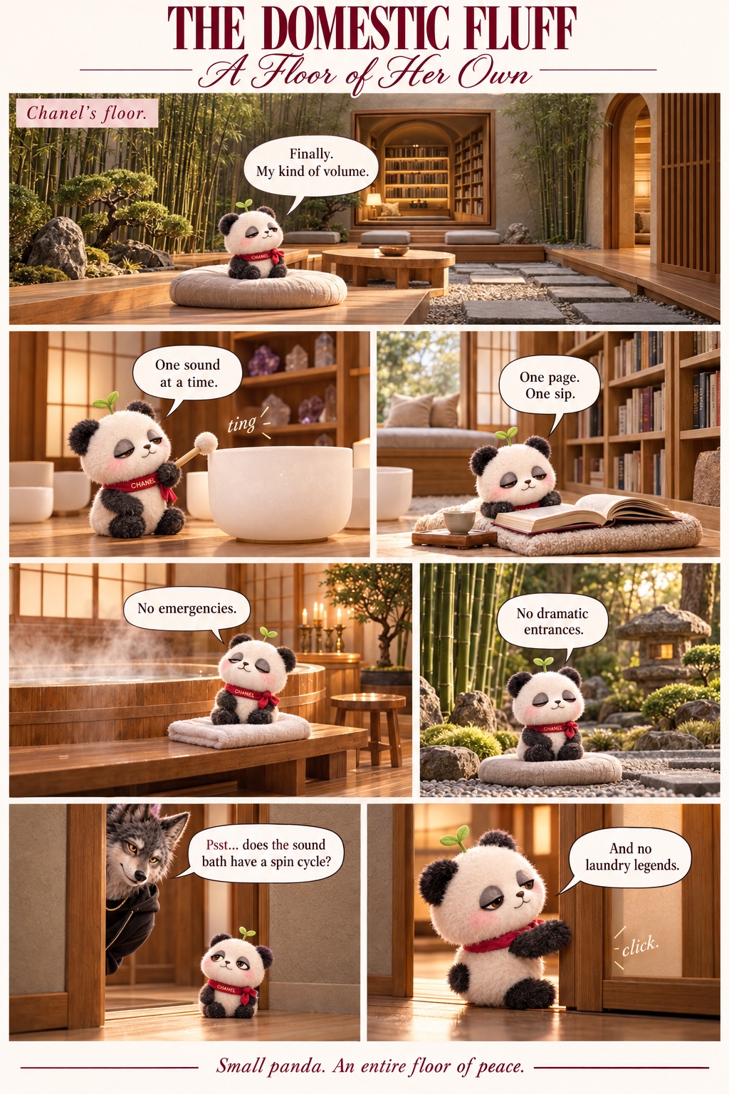 A Floor of Her Own: Chanel’s peaceful sanctuary, briefly interrupted by Wolf