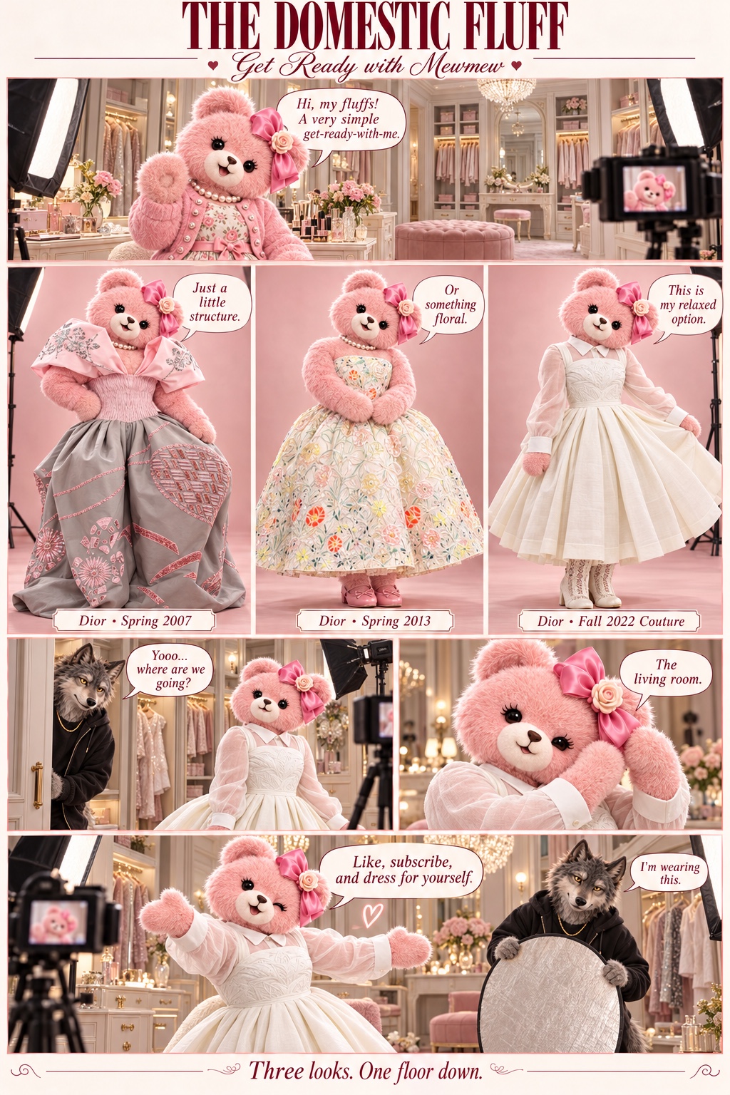 Get Ready with Mewmew: three couture looks for a trip to the living room