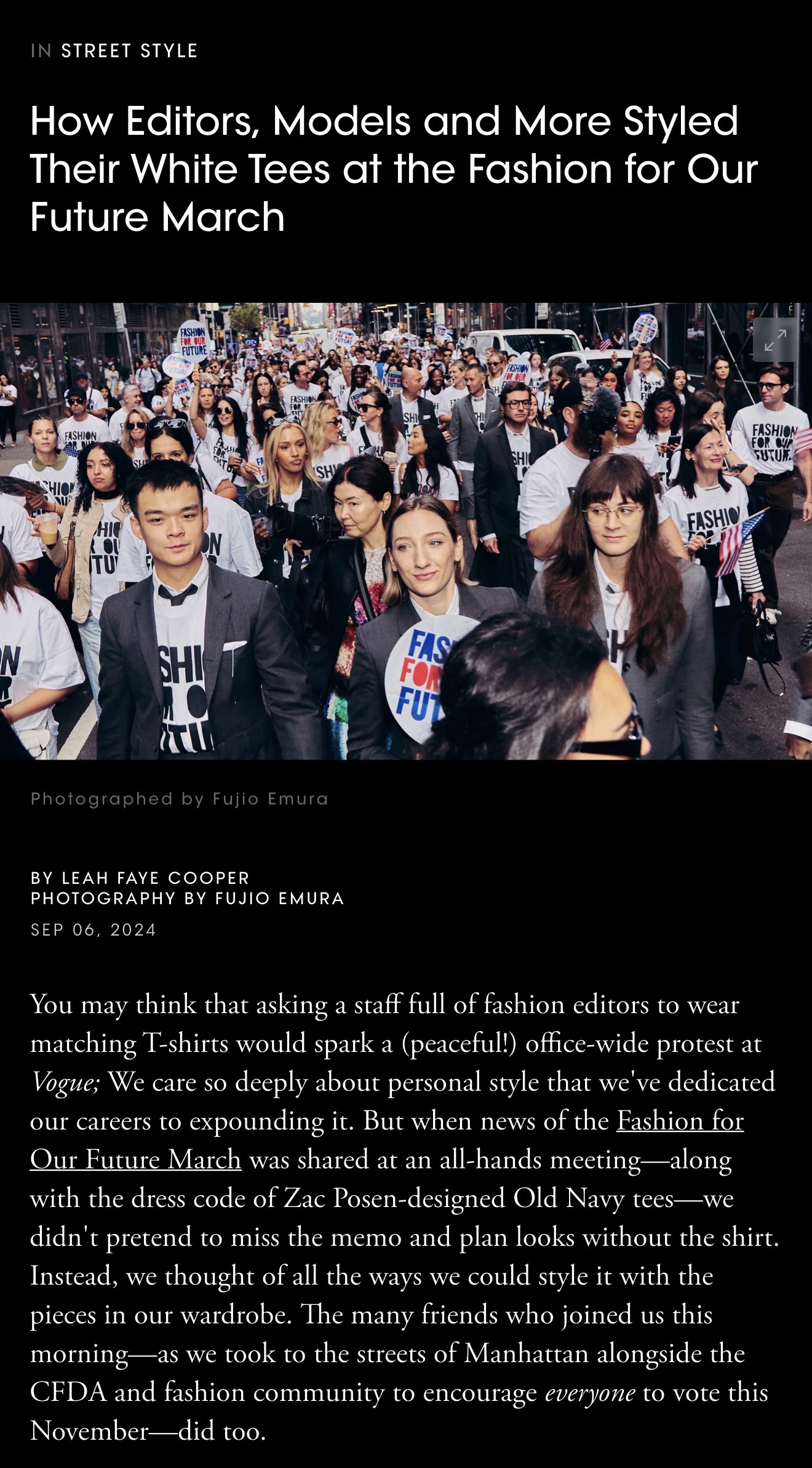 Preview of the Vogue street-style feature